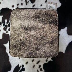 Jewelry Travel‎ Organizer Case New Genuine Cowhide Leather Black Brown Western